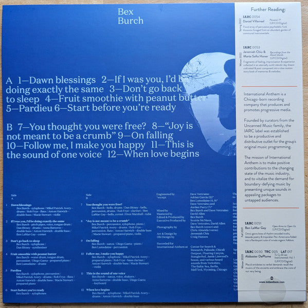 Bex Burch - There Is Only Love And Fear (VINYL) |-Classic Vinyl Record