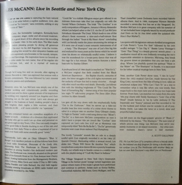 Les McCann - Never A Dull Moment! (Live From Coast To Coast 1966-1967) (3xVINYL RSD) |-Classic Vinyl Record