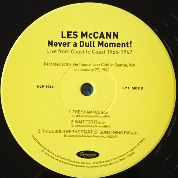 Les McCann - Never A Dull Moment! (Live From Coast To Coast 1966-1967) (3xVINYL RSD) |-Classic Vinyl Record