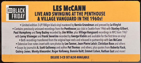 Les McCann - Never A Dull Moment! (Live From Coast To Coast 1966-1967) (3xVINYL RSD) |-Classic Vinyl Record