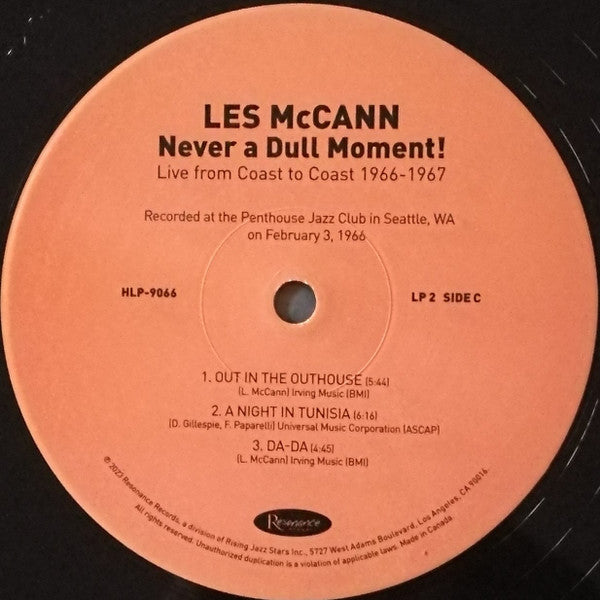 Les McCann - Never A Dull Moment! (Live From Coast To Coast 1966-1967) (3xVINYL RSD) |-Classic Vinyl Record