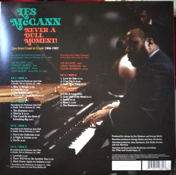 Les McCann - Never A Dull Moment! (Live From Coast To Coast 1966-1967) (3xVINYL RSD) |-Classic Vinyl Record