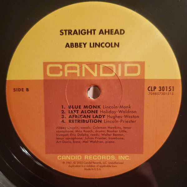 Abbey Lincoln - Straight Ahead | Mint (M) Mint (M)-Classic Vinyl Record
