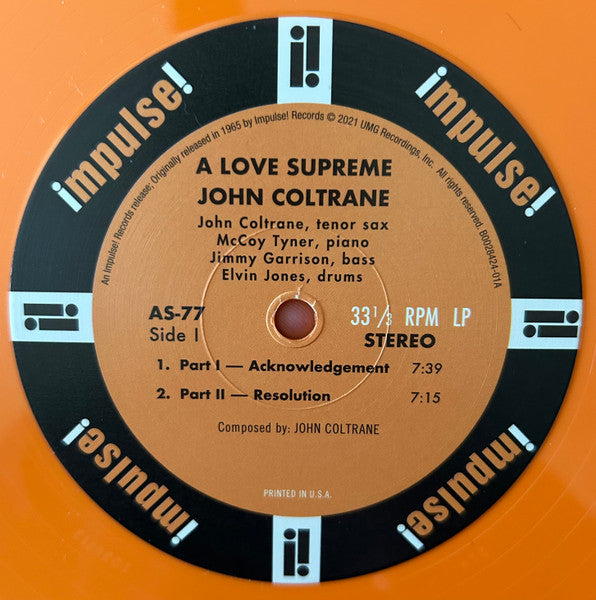 A Love Supreme (ORANGE VINYL) | Mint (M) Mint (M)-Classic Vinyl Record