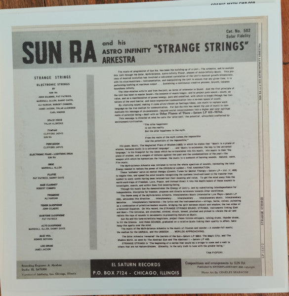 Sun Ra & His Astro Infinity Arkestra - Strange Strings [Expanded Edition] | Mint (M) Mint (M)-Classic Vinyl Record