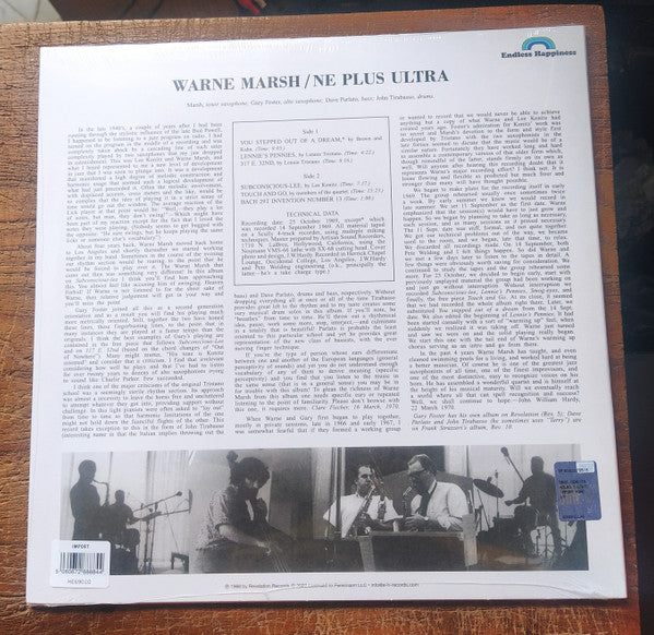 Warne Marsh - Ne Plus Ultra (VINYL) |-Classic Vinyl Record