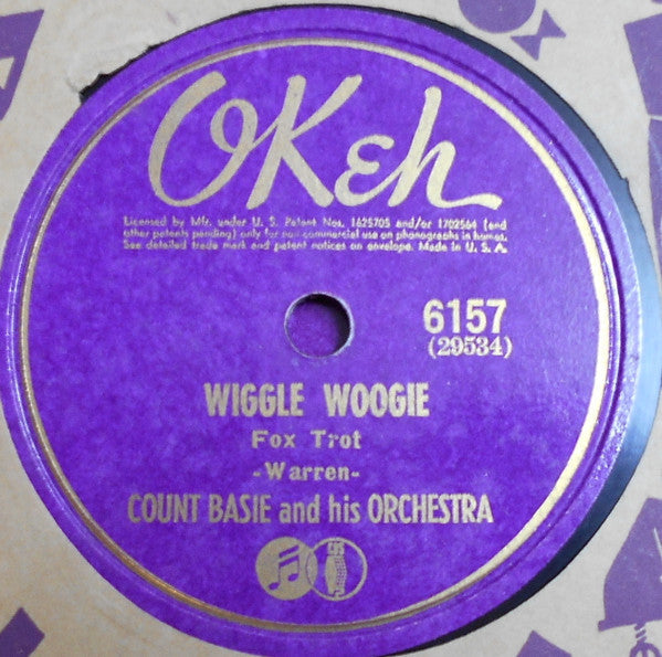 Count Basie Orchestra - Wiggle Woogie / Jump The Blues Away (10" 78RPM RECORD) | Excellent (EX) Generic-Classic Vinyl Record