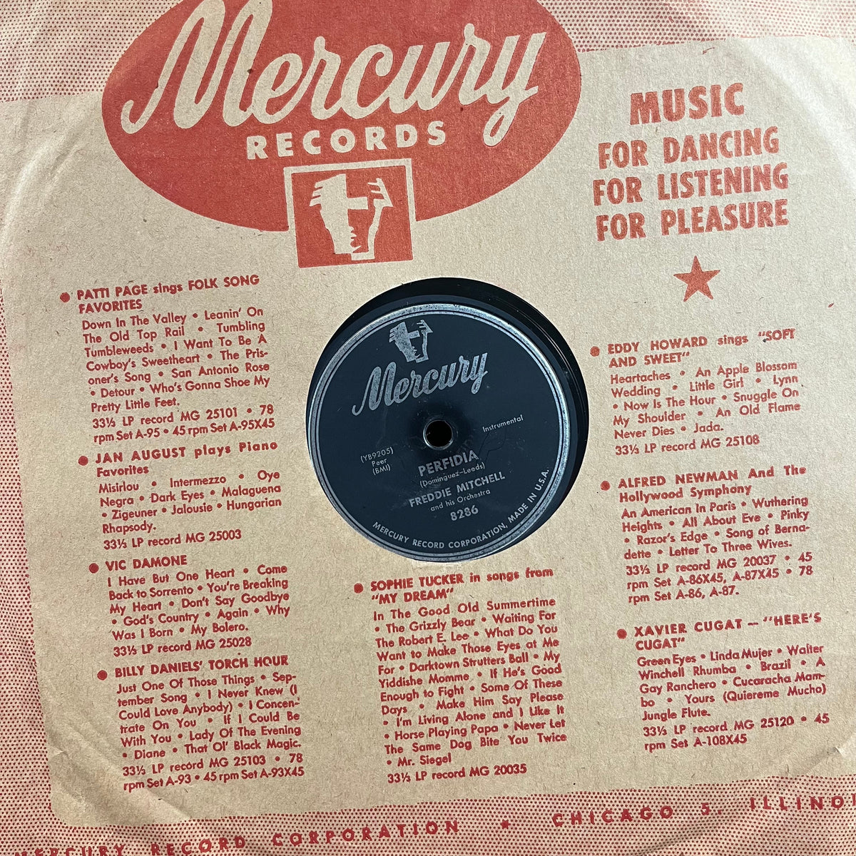Freddie Mitchell Orchestra - Perfidia / Delicado (10" 78RPM RECORD) | Excellent (EX) Excellent (EX)-Classic Vinyl Record