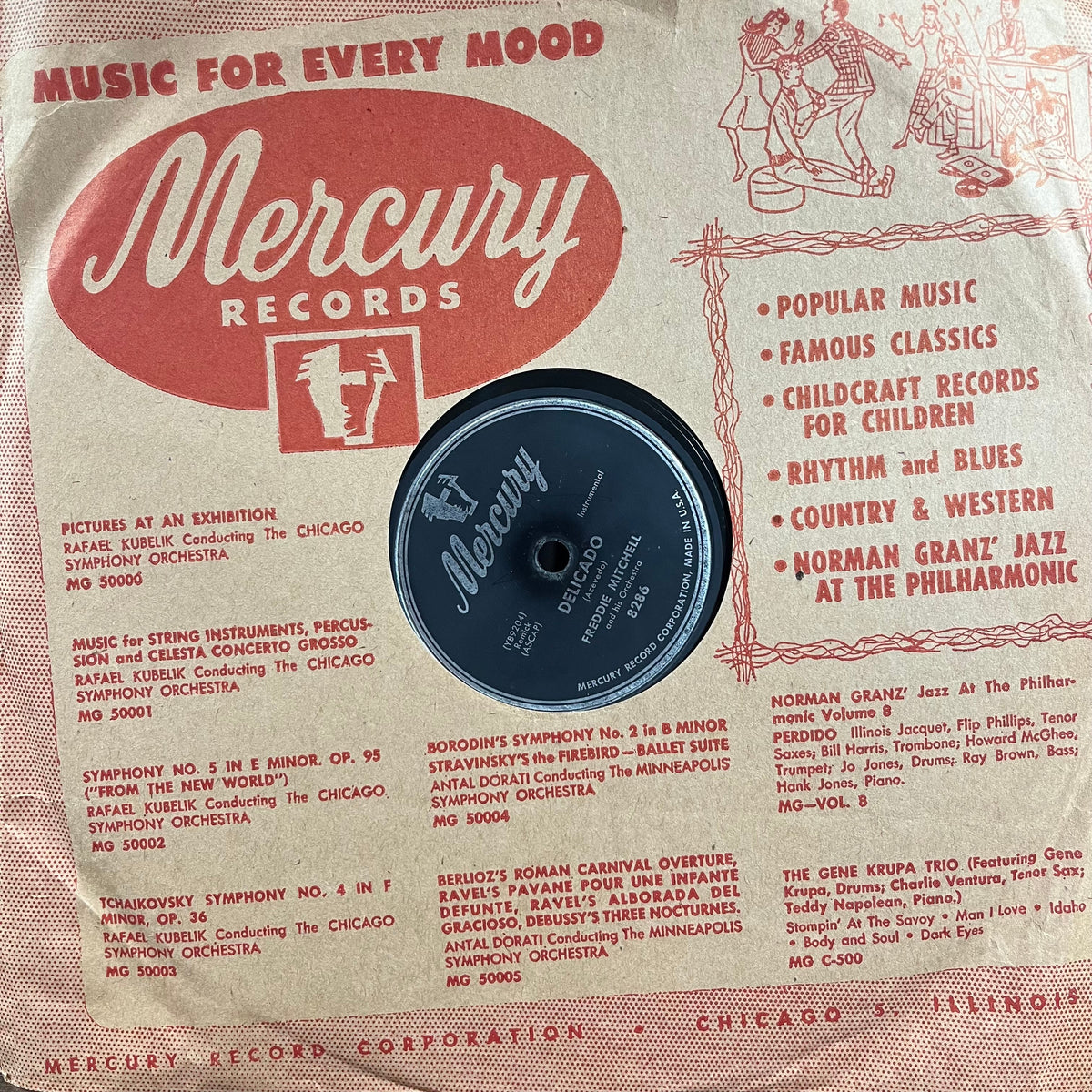 Freddie Mitchell Orchestra - Perfidia / Delicado (10" 78RPM RECORD) | Excellent (EX) Excellent (EX)-Classic Vinyl Record