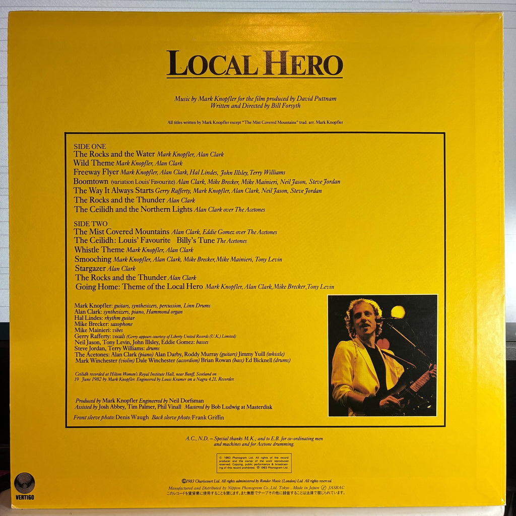 Local Hero (VINYL) | Near Mint (NM or M-) Excellent (EX)-Classic Vinyl Record