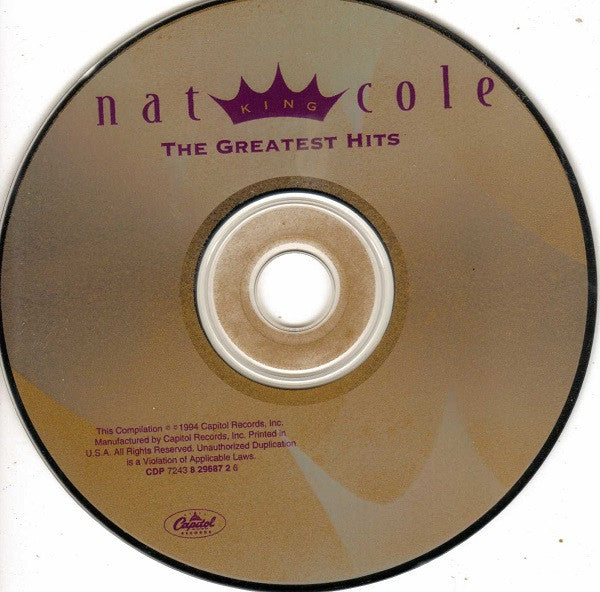Nat King Cole - The Greatest Hits (CD) | Near Mint (NM) Near Mint (NM)-Classic Vinyl Record
