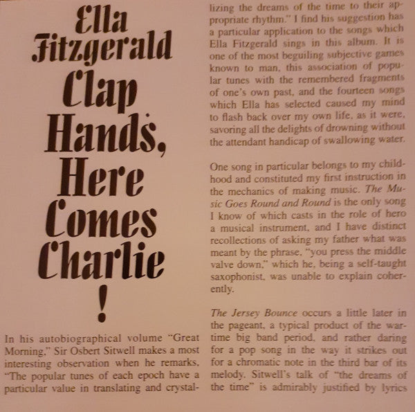 Ella Fitzgerald - Clap Hands, Here Comes Charlie! (SACD) | Near Mint (NM) Near Mint (NM)-Classic Vinyl Record