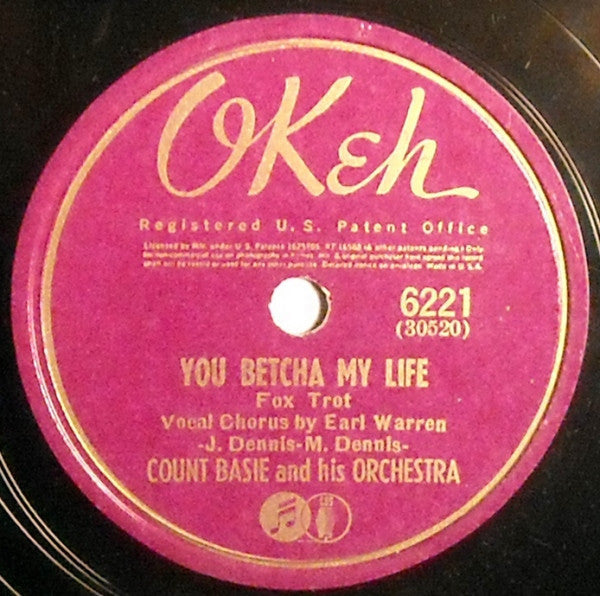 Count Basie Orchestra - You Betcha My Life / Down, Down, Down (What A Song) (10" 78RPM RECORD) | Near Mint (NM) Generic-Classic Vinyl Record