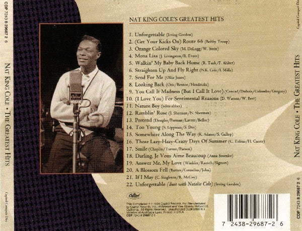 Nat King Cole - The Greatest Hits (CD) | Near Mint (NM) Near Mint (NM)-Classic Vinyl Record