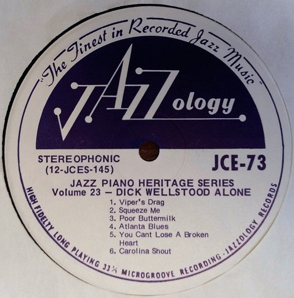 Dick Wellstood - Alone | Near Mint (NM) Near Mint (NM)-Classic Vinyl Record