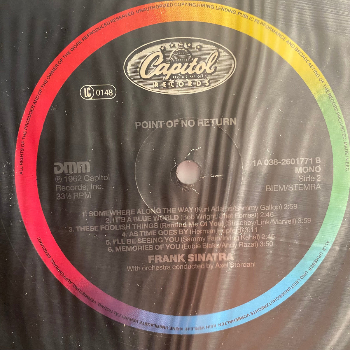 Frank Sinatra - Point Of No Return *DMM / EU PRESS* | Near Mint (NM) Excellent (EX)-Classic Vinyl Record