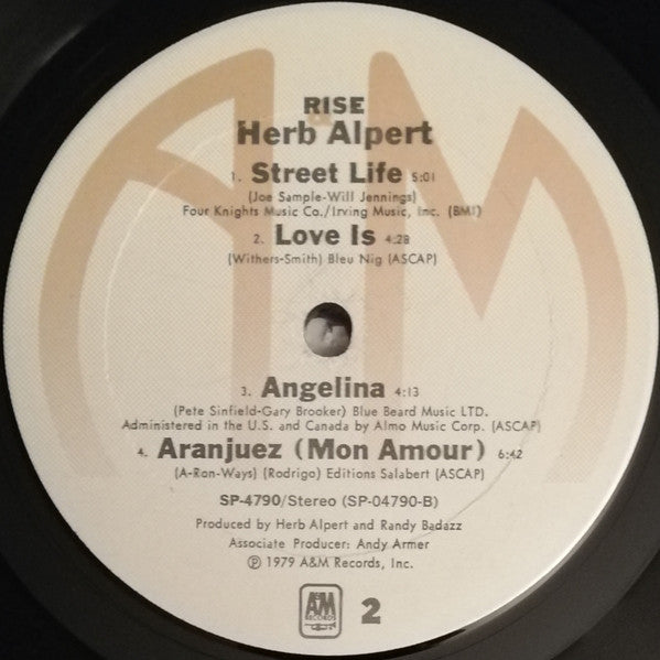 Herb Alpert & The Tijuana Brass - Rise (VINYL) | Near Mint (NM) Near Mint (NM)-Classic Vinyl Record