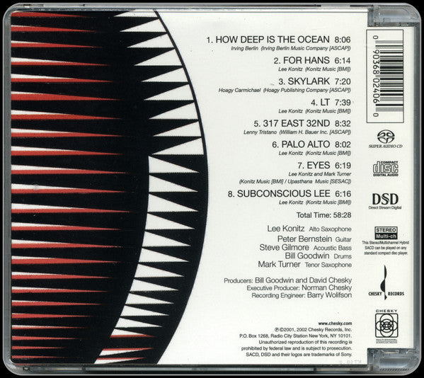 Lee Konitz - Parallels (SACD) | Near Mint (NM) Excellent+ (EX+)-Classic Vinyl Record