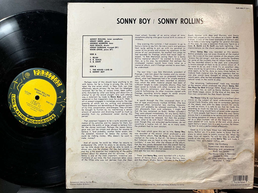 Sonny Rollins - Sonny Boy (VINYL) | Very Good (VG) Very Good (VG)-Classic Vinyl Record