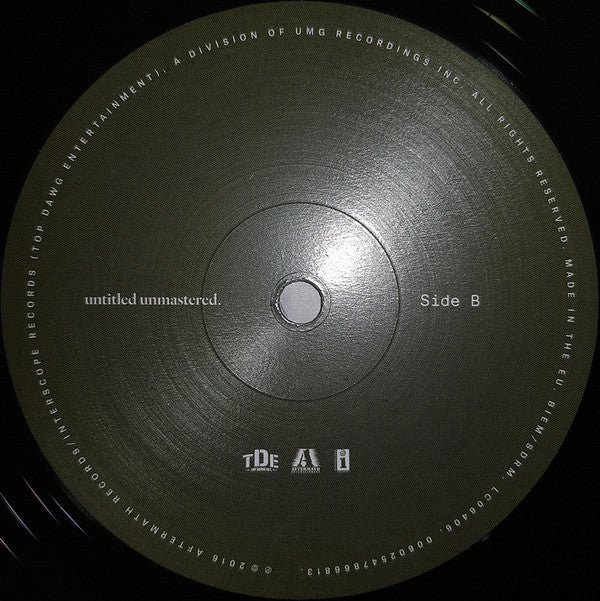 Kendrick Lamar Untitled Unmastered. Top Dawg Entertainment, Aftermath Entertainment, Interscope Records LP, Album Mint (M) Mint (M)-Classic Vinyl Record