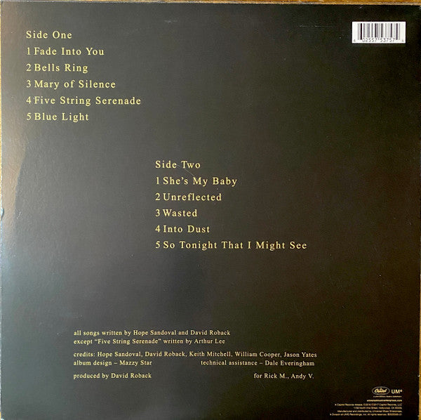 Mazzy Star So Tonight That I Might See Capitol Records LP, Album, RE Mint (M) Mint (M)-Classic Vinyl Record
