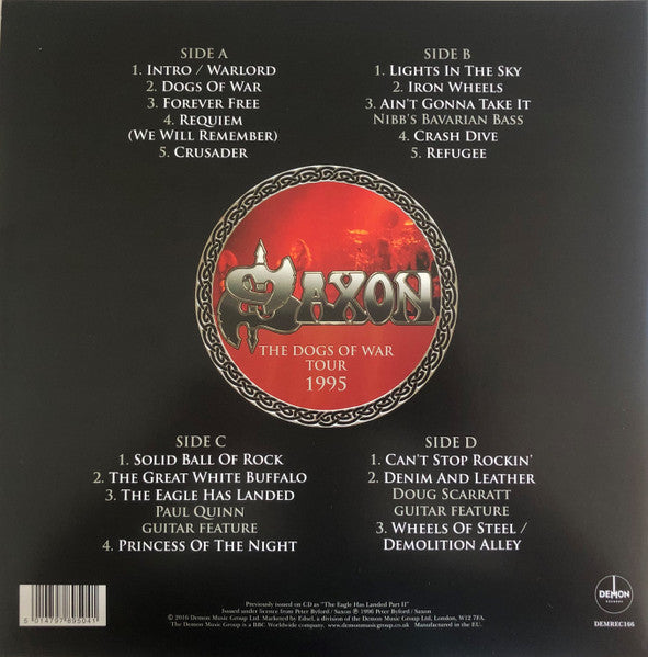 Saxon - Dogs Of War Tour, 1995 (2xVINYL) | Mint (M) Mint (M)-Classic Vinyl Record