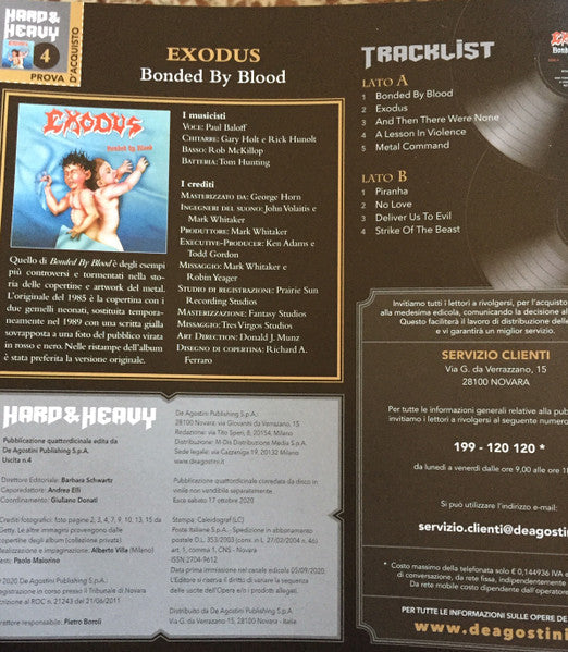 Exodus (6) - Bonded By Blood (VINYL) | Mint (M) Mint (M)-Classic Vinyl Record