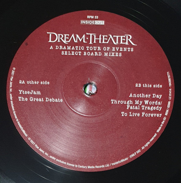 Dream Theater - A Dramatic Tour Of Events - Select Board Mixes (3xVINYL+2xCD) | Mint (M) Mint (M)-Classic Vinyl Record