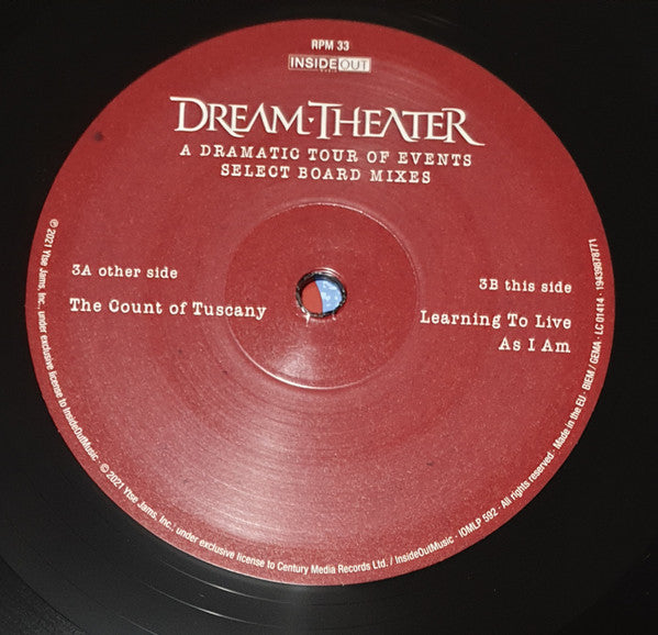 Dream Theater - A Dramatic Tour Of Events - Select Board Mixes (3xVINYL+2xCD) | Mint (M) Mint (M)-Classic Vinyl Record