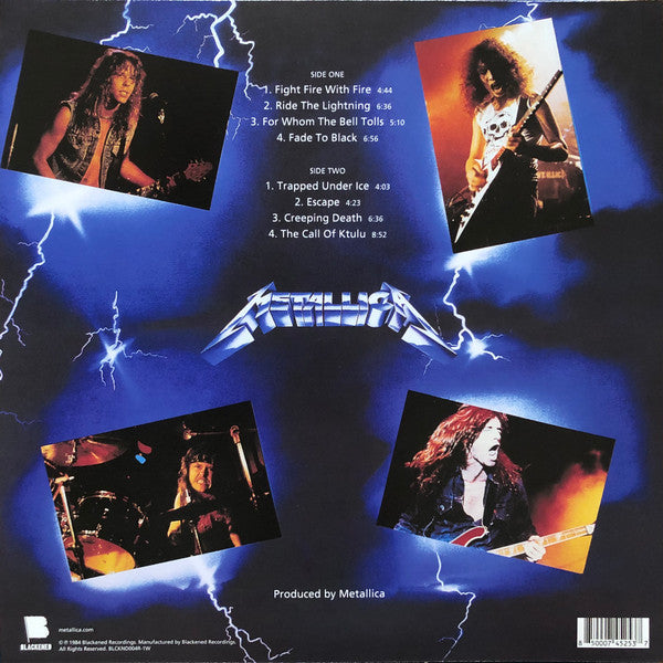Metallica - Ride The Lightning (ELECTRIC BLUE VINYL) |-Classic Vinyl Record