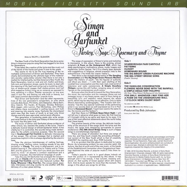 Parsley, Sage, Rosemary And Thyme | Mint (M) Mint (M)-Classic Vinyl Record