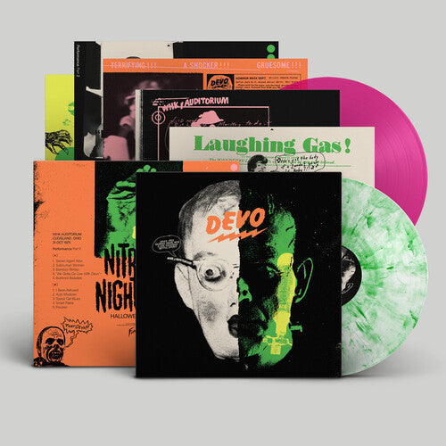 Devo - Nitrous Nightmare Halloween Live '75 - Haunted Striptease (WHITE GREEN PINK 2xVINYL) | Mint (M) Mint (M)-Classic Vinyl Record