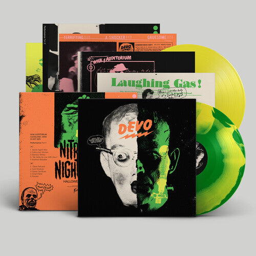 Devo - Nitrous Nightmare Halloween Live '75 - Laughing Gas (GREEN YELLOW SWIRL 2xVINYL) | Mint (M) Mint (M)-Classic Vinyl Record