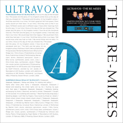 ULTRAVOX - RE-MIXES (RSD 2026 2x WHITE VINYL) | Mint (M) Mint (M)-Classic Vinyl Record