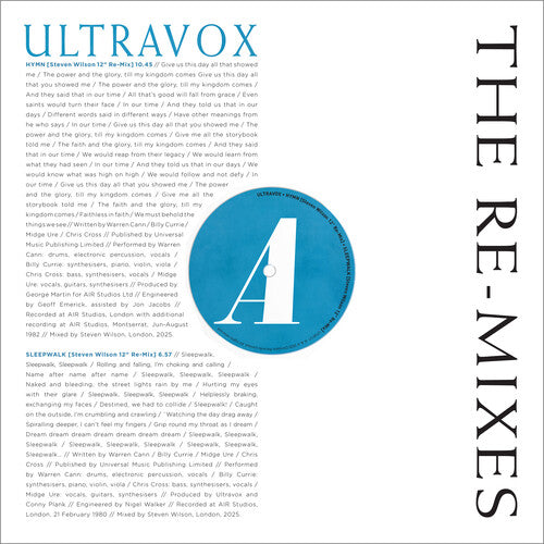 ULTRAVOX - RE-MIXES (RSD 2026 2x WHITE VINYL) | Mint (M) Mint (M)-Classic Vinyl Record