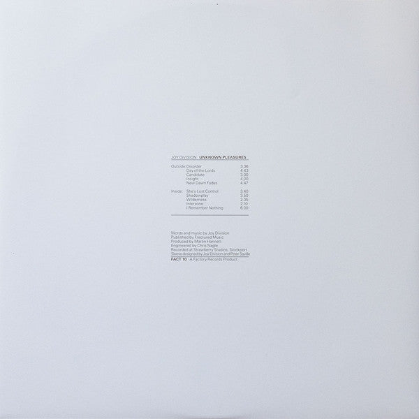 Joy Division - Unknown Pleasures | Mint (M) Mint (M)-Classic Vinyl Record