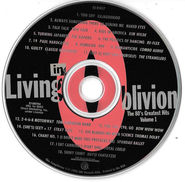 Living In Oblivion (The 80's Greatest Hits: Volume 1)(CD) | Mint (M) Mint (M)-Classic Vinyl Record