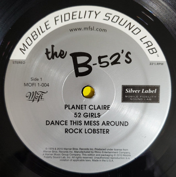 The B-52's - The B-52's (MFSL VINYL) | Mint (M) Mint (M)-Classic Vinyl Record