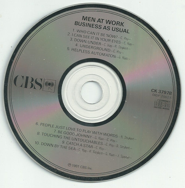 Men At Work - Business As Usual (CD) | Very Good (VG) Excellent (EX)-Classic Vinyl Record