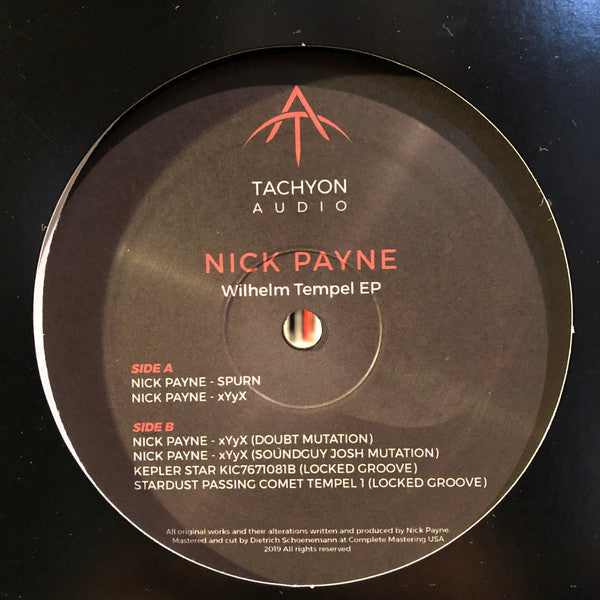 Nick Payne (6) - Wilhelm Tempel EP | Mint (M) Generic--Classic Vinyl Record