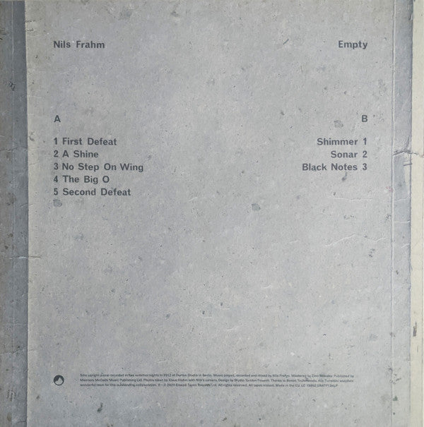 Nils Frahm - Empty | Mint (M) Mint (M)-Classic Vinyl Record