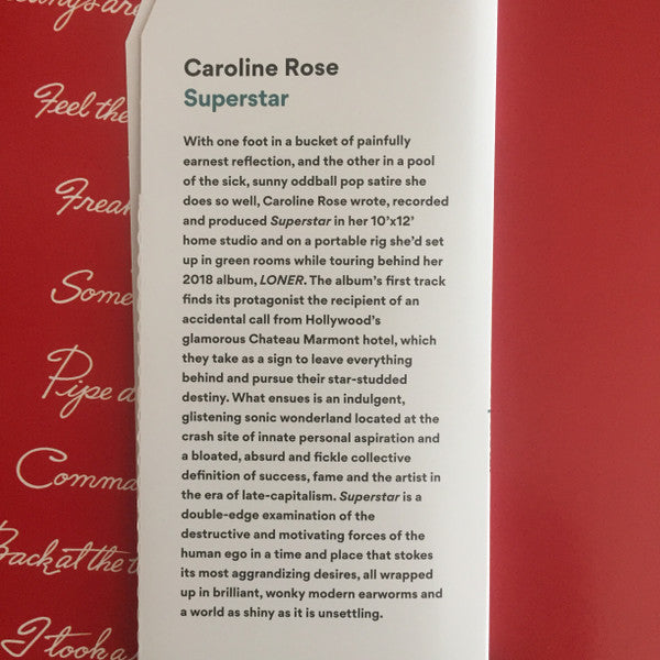 Caroline Rose - Superstar (COLOR VINYL - VMP) | Mint (M) Mint (M)-Classic Vinyl Record