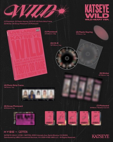 KATSEYE - (PRESALE 8/14/26) Wild [Wild Heart Ver.](PRESALE 8/14/26) Wild (STICKER BOOK KEYRING CARD PHOTOS CD BIGHIT MUSIC / HYBE 2026) | NEW-Classic Vinyl Record