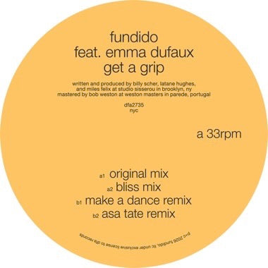 Fundido feat. Emma Dufaux - (PRESALE 6/5/26) Get A Grip (12" VINYL) | Mint (M) Mint (M)-Classic Vinyl Record