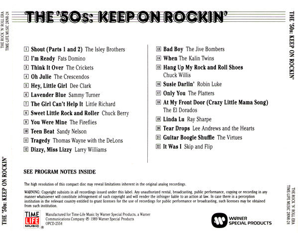 The '50s: Keep On Rockin' *CD* | Mint (M) Mint (M)-Classic Vinyl Record