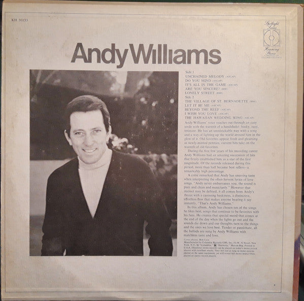 Andy Williams - Andy Williams | Mint (M) Mint (M)-Classic Vinyl Record
