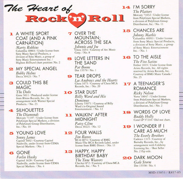 Various - The Heart Of Rock 'N' Roll - 1957 *CD* | Mint (M) Mint (M)-Classic Vinyl Record