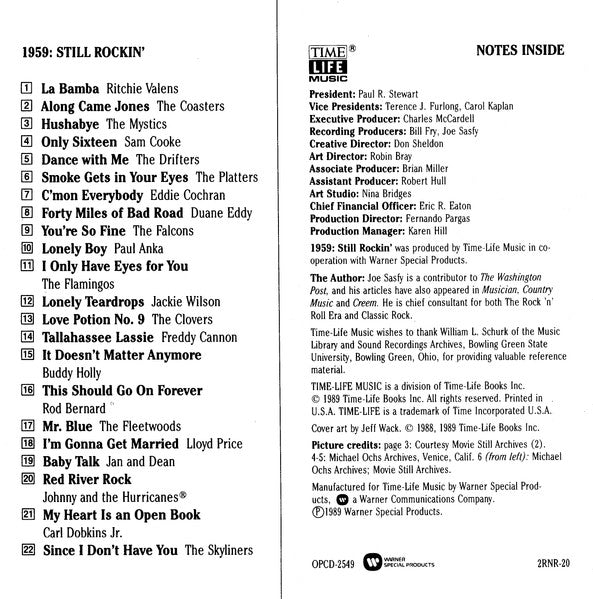 1959 Still Rockin' *CD* | Mint (M) Mint (M)-Classic Vinyl Record