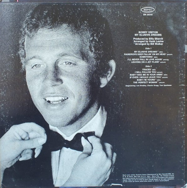 Bobby Vinton - My Elusive Dreams | Mint (M) Mint (M)-Classic Vinyl Record