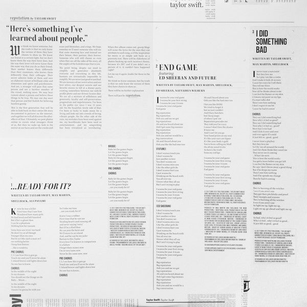 Taylor Swift - Reputation (2xPICTURE VINYL) *DINGED* | Mint (M) Excellent+ (EX+)-Classic Vinyl Record